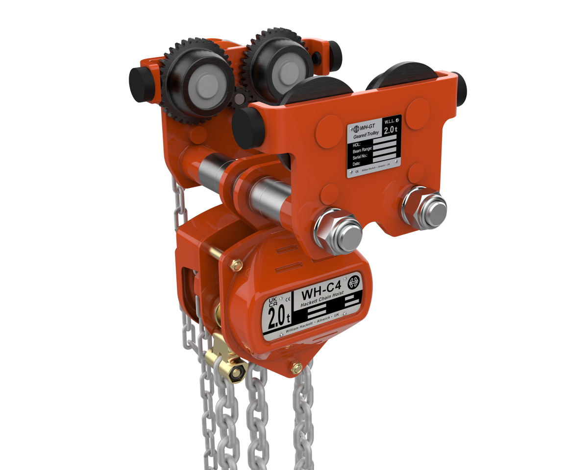 William Hackett WH C4 Combined Chain Hoist and Push/Geared Trolley | 500Kg to 5 Tonnes