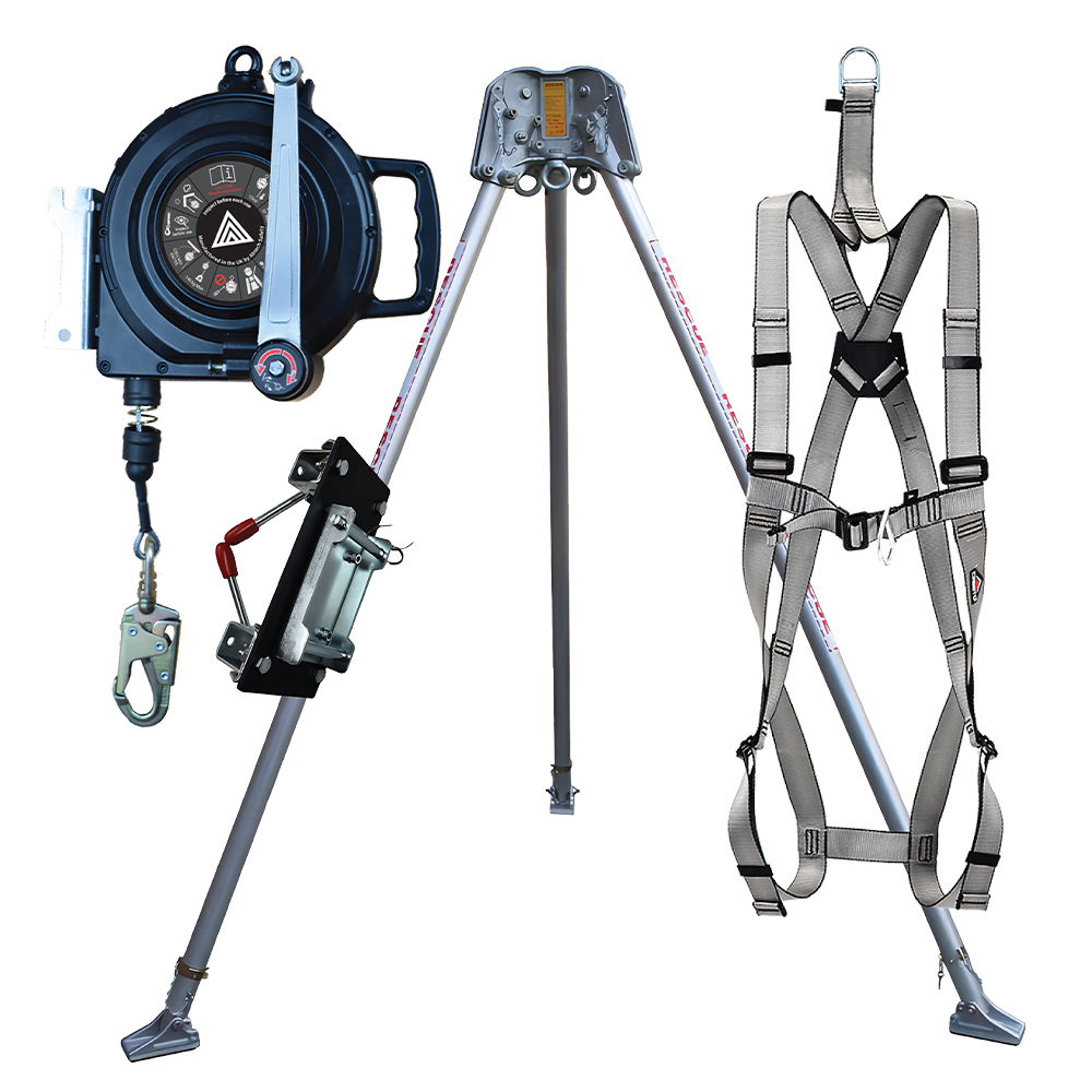 Abtech Confined Space Kit with 30m Fall Arrest Winch, Harness & T3 Tripod | CSRT8KIT