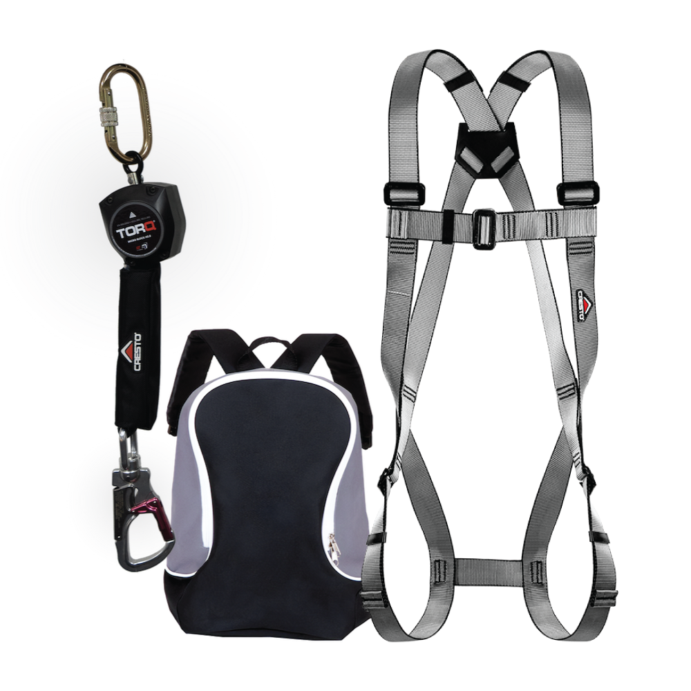 Abtech Fall Arrest Kit- Single-Point Harness, 2m Retractable Lanyard & Kit Bag  | FAK1