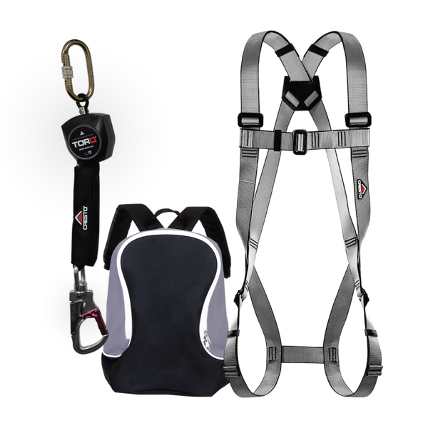 Abtech Fall Arrest Kit- Single-Point Harness, 2m Retractable Lanyard & Kit Bag  | FAK1