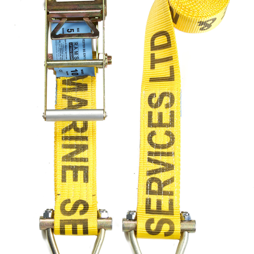 75mm Ratchet Strap - F/W Dee Links - MBS 10.0 Tonne & ropemarineservices