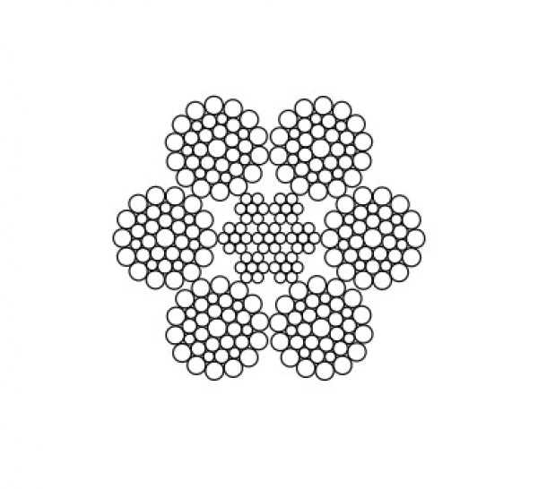 6x36 IWRC Galv. Steel Wire rope