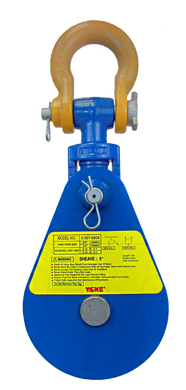 William Hackett Yoke Light Snatch Block with Shackle