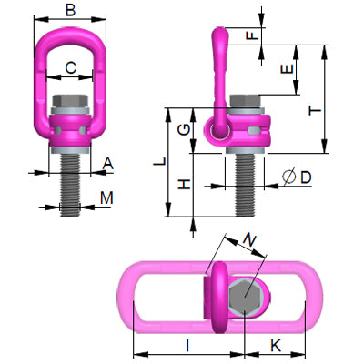 RUD VLBG-Z Load ring, UNC thread, Long Shank