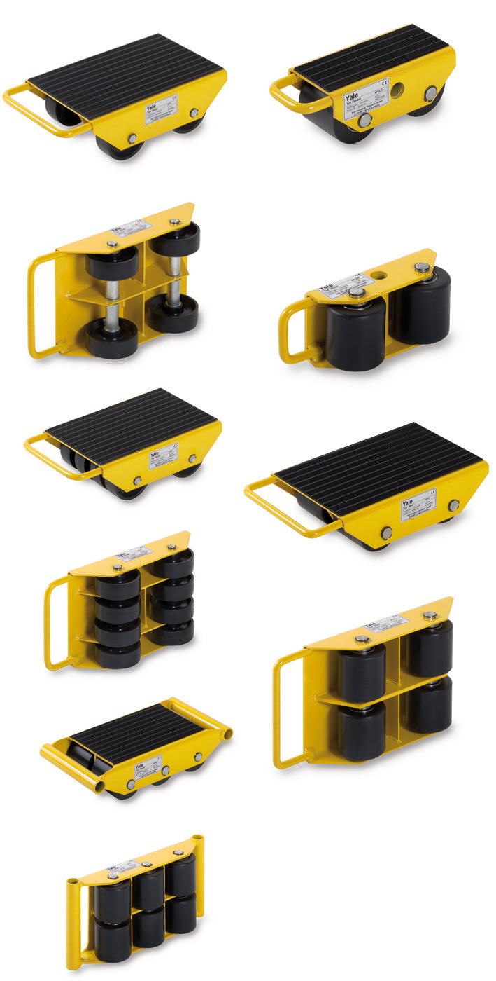 LF Load moving skates and systems with fixed wheels