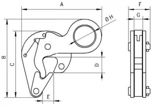 D mm c. Захват для бочек Drum Clamp 5676. Чертежи захват кошки плазма.